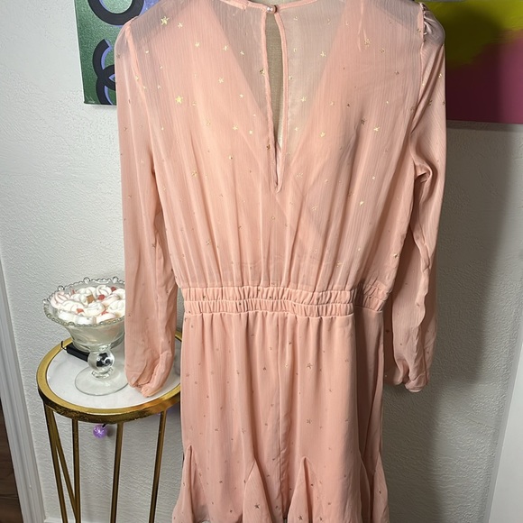 MI AMI PEACH CHIFFON DRESS - Picture 5 of 8